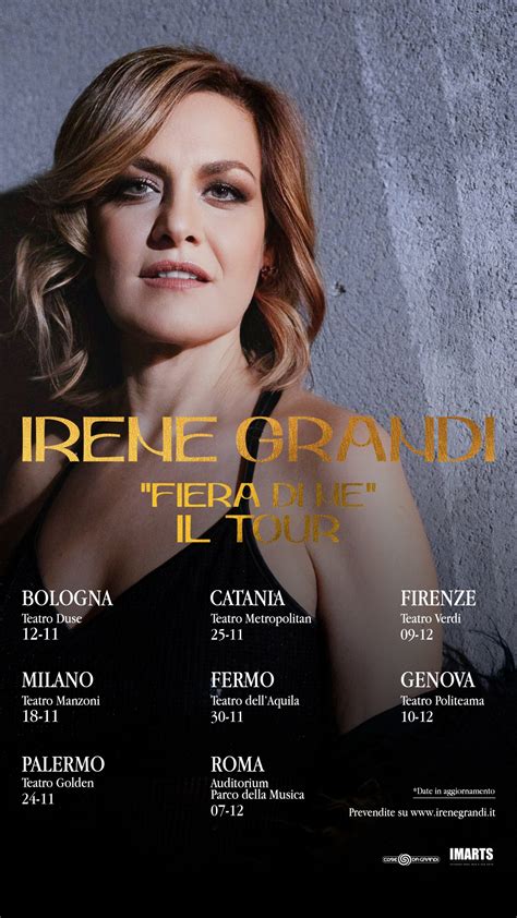Irene Grandi: in autunno il tour per i 30 anni di carriera | L ...