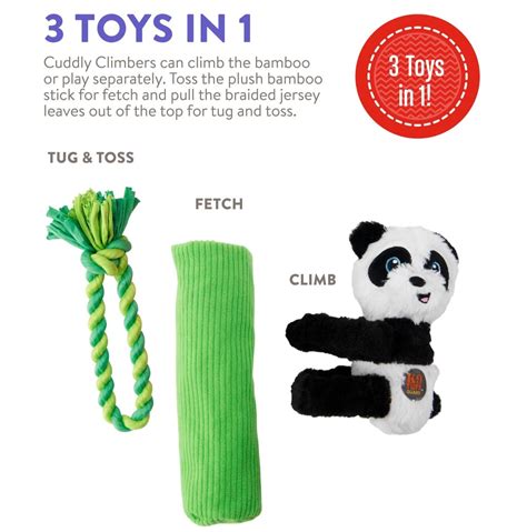 Charming Pet Plush Cuddly Climber Panda (3 Toys in 1) – Across the Breeds