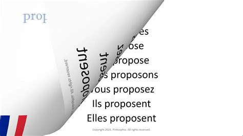 Verbe conjugaison présent : proposer = to propose - YouTube