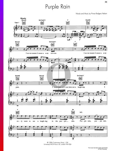 Purple Rain Chords And Lyrics | Chord Music Sheet App