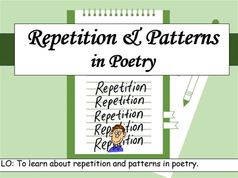 Writing - Poetry - Repetition & Patterns - Lesson 3- (KS1/KS2 ...
