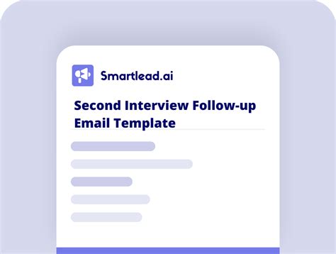 Second Interview Follow-Up Email Template for Professionals