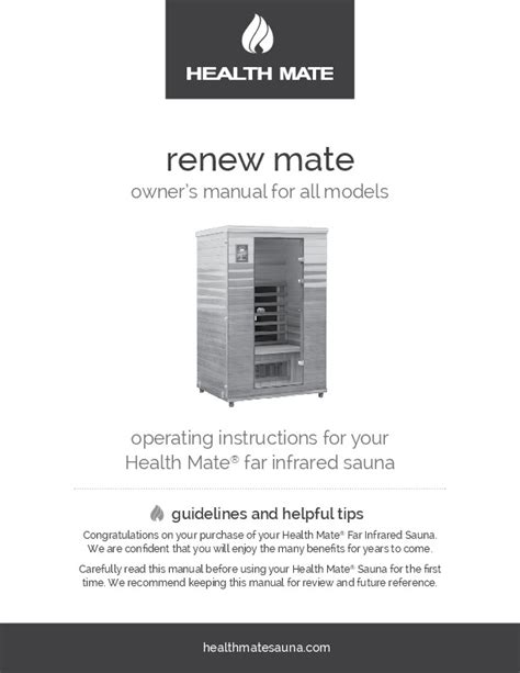 Health Mate Renew 3 Sauna - Saunas