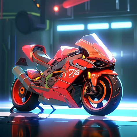 A Cool Racing motorcycle powerful bike in the garage 29723964 Stock ...