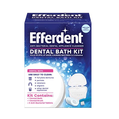 Efferdent Retainer & Denture STF9 Cleaner Tablets and Dental Bath, 4 ...
