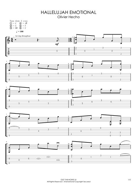 Hallelujah Fingerstyle Guitar Tab Pdf at Kevin Davidson blog