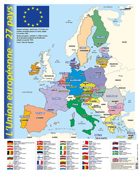 L'Union européenne - 27 pays, collection Poster Plastifié, boutique en ...