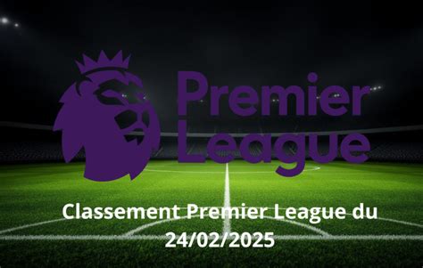 Classement Premier League du 24/02/2025 – Actu Foot