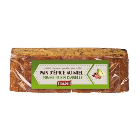 Pain D'Épices Tranche Pomme Raisin Cannelle 300G - FINABEIL / FAMILLE ...