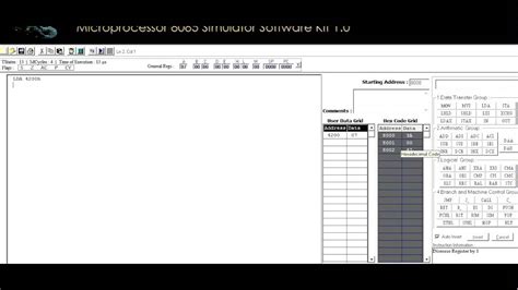 Microprocessor 8085 Simulator software kit working process