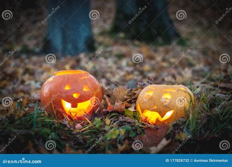 Orange Halloween Pumpkin. Holes, Holidays. Stock Photo - Image of face ...