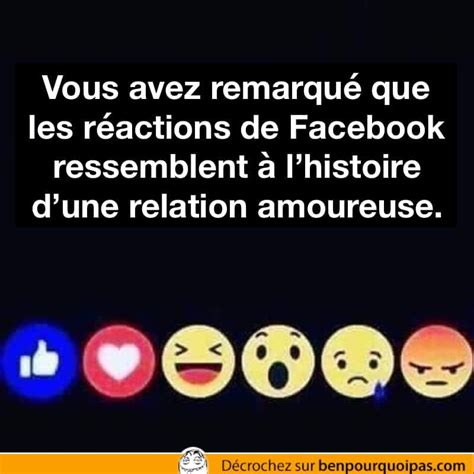 Les réactions de Facebook racontent l'histoire d'un couple - Blagues et ...