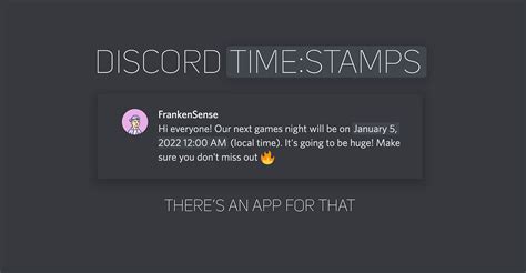 Discord Timestamps: There’s an app for that… | by FrankenSense | Medium