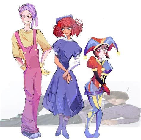 Jax, Ragatha and Pomni human TADC