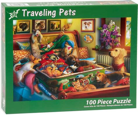 Traveling Pets - 100 Piece Jigsaw Puzzle by Vermont Christmas Company ...
