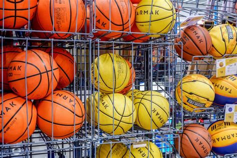 Basketball Balls on Display at Decathlon Sport Warehouse Store ...