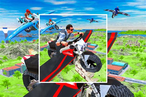 Flying Motorbike Real Simulator - Conduisez des motos volantes sur ...