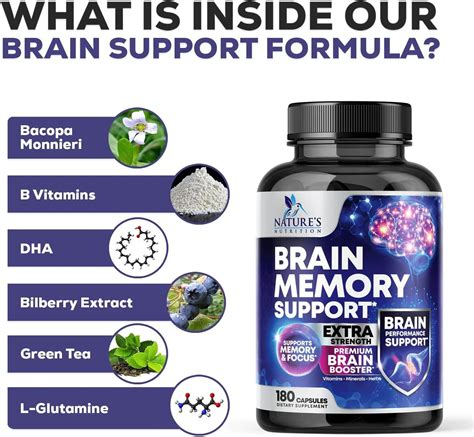 Brain Supplement for Focus, Memory and Energy Support with DMAE, Bacopa ...