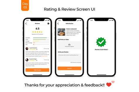 Rating and Review Screen UI :: Behance
