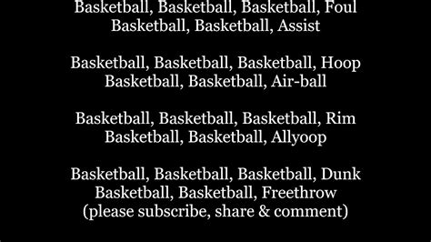 Basketball Song rap speech choir Lyrics Words Text Trending Sing Along ...