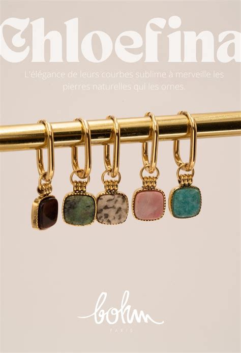 Chloefina - Bohm Paris | Bijoux en acier inoxydable, Bijoux, Pierre