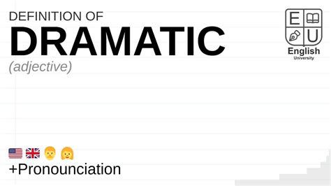 DRAMATIC meaning, definition & pronunciation | What is DRAMATIC? | How ...