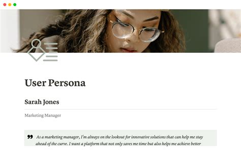 User Persona and Archetype Template | Notion Template