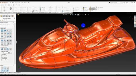 Modeling a jetski with Solidworks Power Surfacing