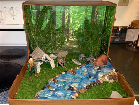 Loran's camping diorama! Turned out super cute!! | Ecosystems projects ...