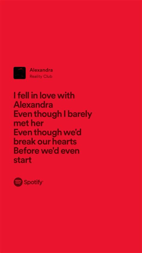 Alexandra - Reality Club in 2024 | Reality, I fall in love, Lyrics