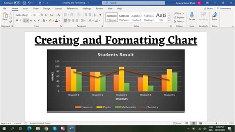 Creating and Formatting Charts in MS Word 365 | Charts in MS Word | MS Word: Charts