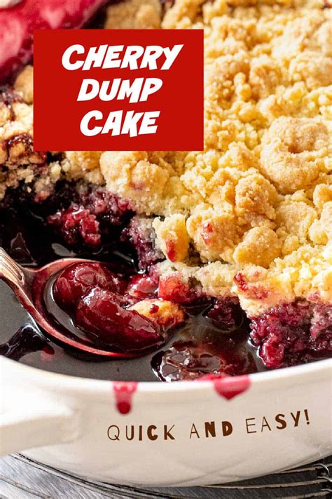 Fresh Cherry Dump Cake (with cake mix) - Vintage Kitchen Notes