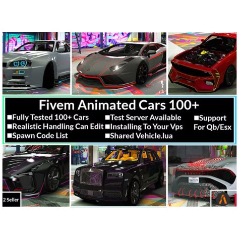 FiveM Animated Car Pack: 100 CARS | FiveM Ready | High Quali | Inspire ...