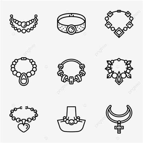 Jewelry Outline Clipart Transparent PNG Hd, Jewelry Icon Set Outline ...