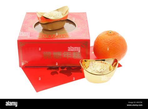 Chinese New Year Food and Decorations Stock Photo - Alamy