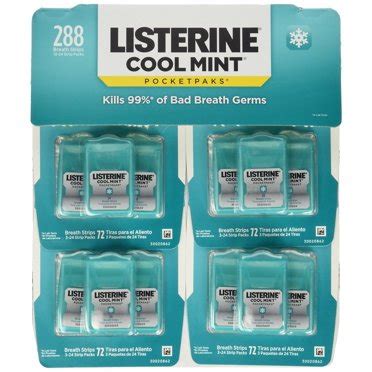 36 PACKS : Listerine Pocketpaks, Cool Mint, 72 Count - Walmart.com