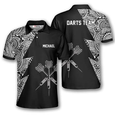 Dart Arrows Tribal Black White Custom Darts Shirts for Men - Primesty