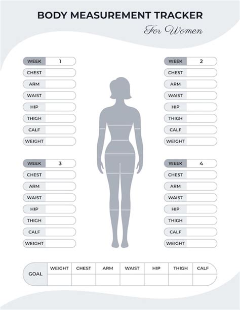 Tracker de mesure du corps pour les femmes | Vecteur Premium