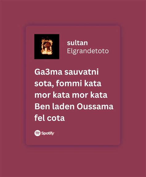 elgrandetoto sultan spotify lyrics, elgrande toto sultan, spotify ...