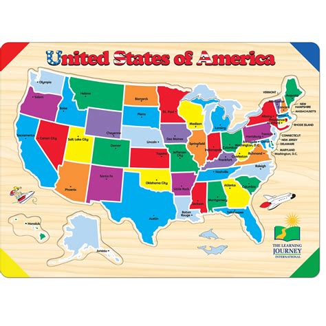 The Learning Journey Lift and Learn USA Map Puzzle - Walmart.com