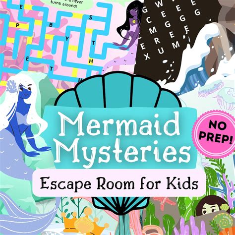 Mermaid Escape Room for Kids Printable Escape Room Game DIY Kit ...
