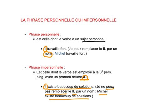 La phrase personnelle ou impersonnelle | Language, French, French ...