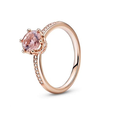 Bague Solitaire Couronne Rose Signature Pandora sur Bijourama ...