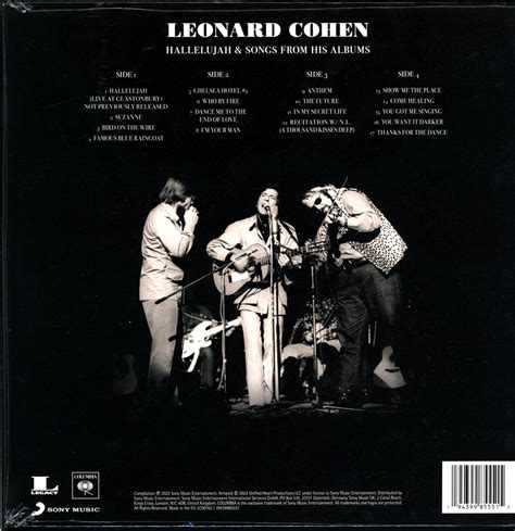 Leonard Cohen-Hallelujah & Songs From His Albums-LP Vinyl - Rockers Records