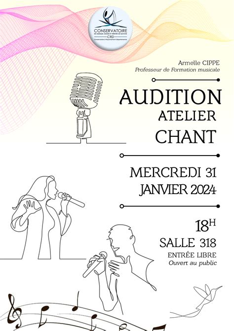 Audition ATELIER CHANT – Conservatoire de Musique, Danse et Théâtre de ...