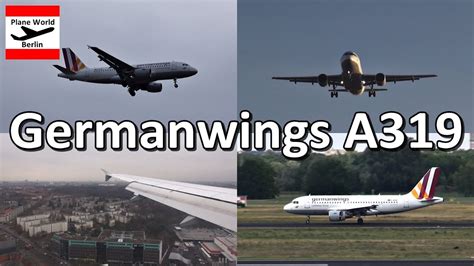 A Germanwings landing in Berlin TXL filmed from several positions