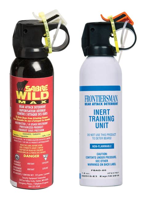 Sabre Wild Max Bear Attack Deterrent Spray, with Practice Canister, 225 ...
