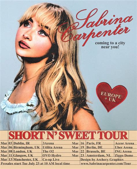 Short n sweet tour poster europe – Artofit