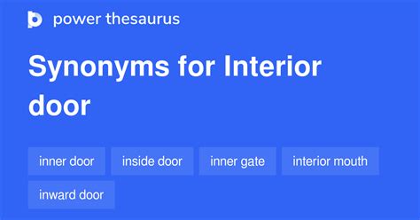 Interior Door synonyms - 40 Words and Phrases for Interior Door