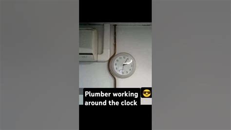 Plumber working around the clock, fun - YouTube
